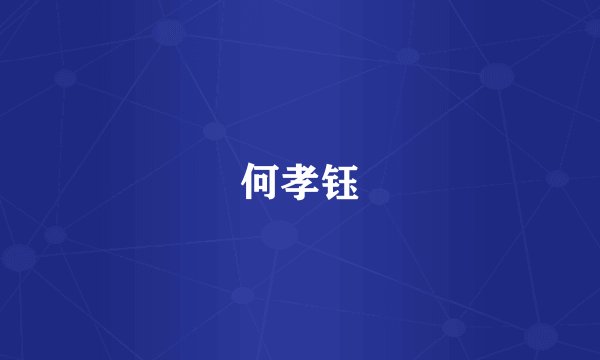 何孝钰