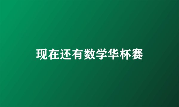 现在还有数学华杯赛