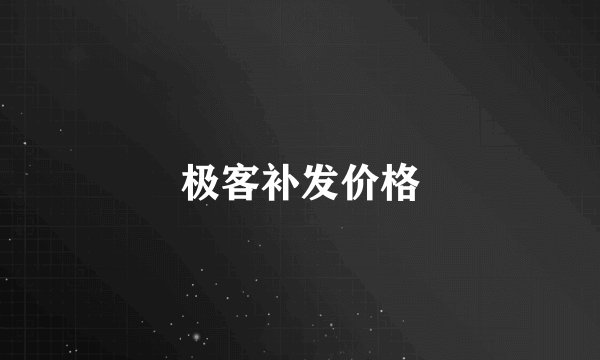 极客补发价格