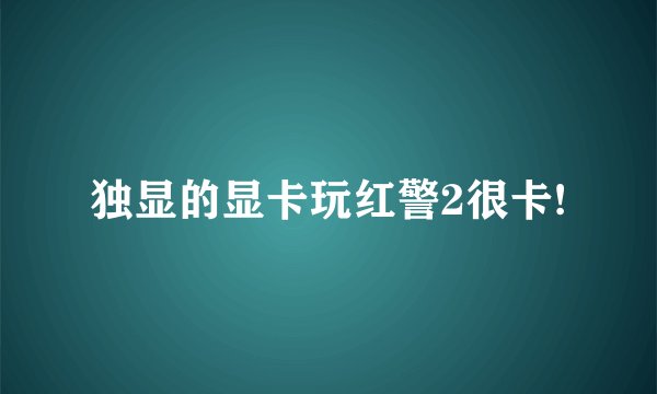 独显的显卡玩红警2很卡!