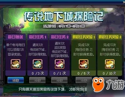 《DNF》传说地下城探险记活动奖励免费领取介绍