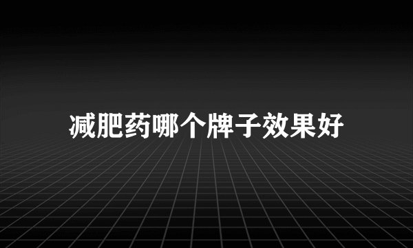 减肥药哪个牌子效果好