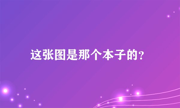 这张图是那个本子的？
