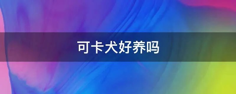 可卡犬好养吗