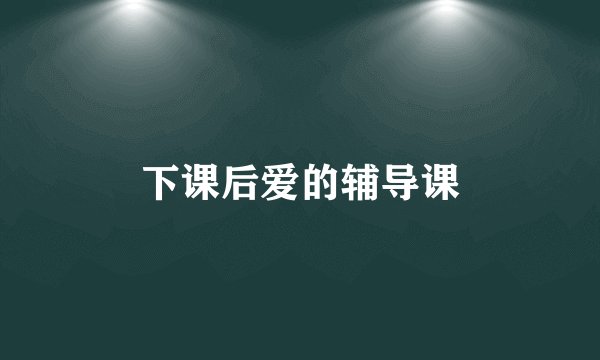 下课后爱的辅导课
