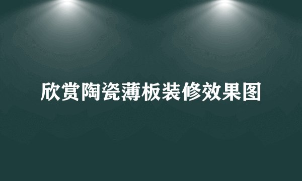 欣赏陶瓷薄板装修效果图