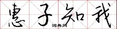 惠子知我