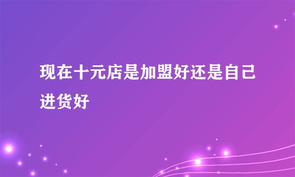 现在十元店是加盟好还是自己进货好