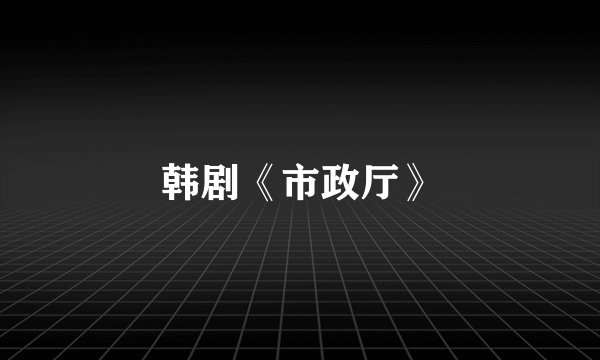 韩剧《市政厅》