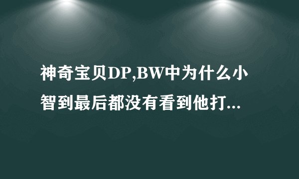 神奇宝贝DP,BW中为什么小智到最后都没有看到他打联盟啊？什么目的？
