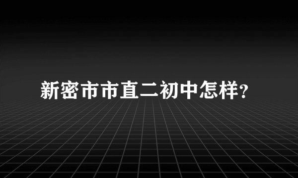新密市市直二初中怎样？