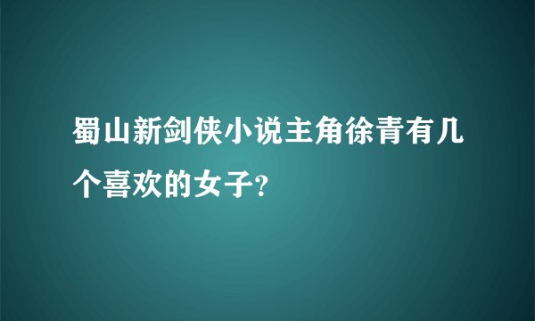 蜀山新剑侠小说主角徐青有几个喜欢的女子？