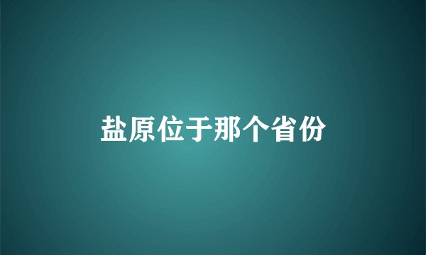 盐原位于那个省份