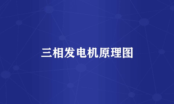 三相发电机原理图