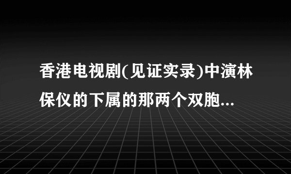 香港电视剧(见证实录)中演林保仪的下属的那两个双胞胎兄弟的演员叫什么呀还有演林保仪的弟弟的演员叫什么