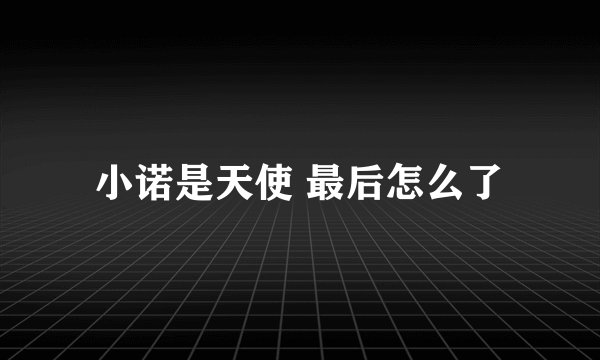 小诺是天使 最后怎么了