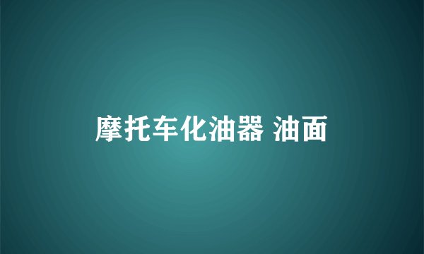 摩托车化油器 油面