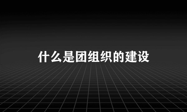 什么是团组织的建设