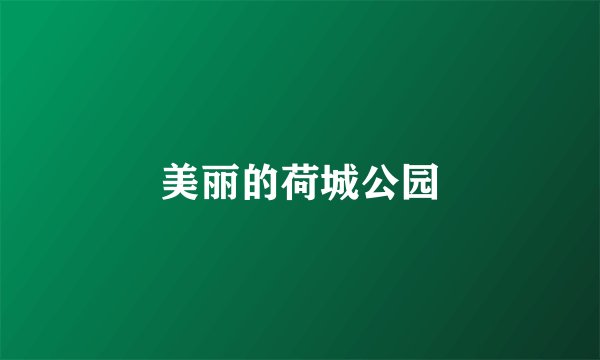 美丽的荷城公园