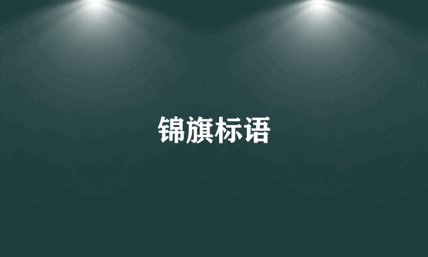 锦旗标语