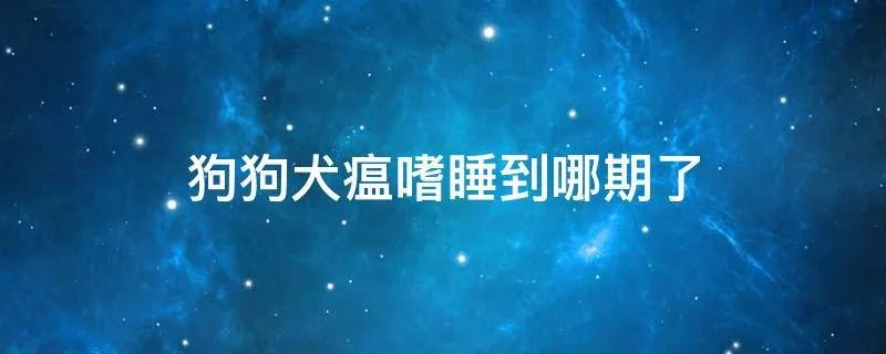 狗狗犬瘟嗜睡到哪期了