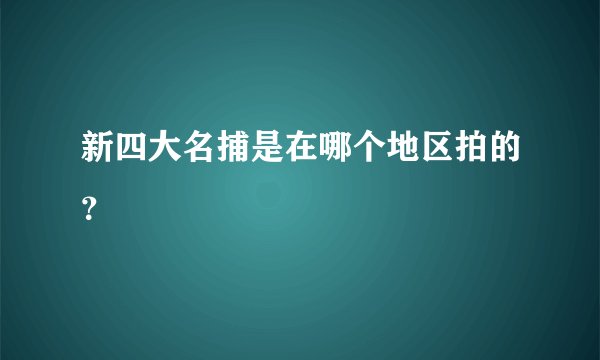 新四大名捕是在哪个地区拍的？