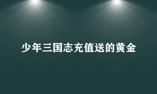 少年三国志充值送的黄金