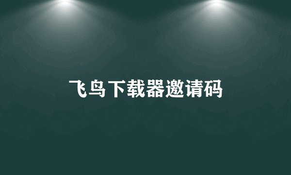 飞鸟下载器邀请码