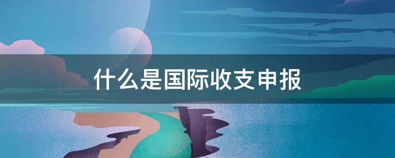 什么是国际收支申报
