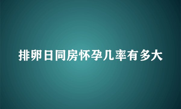 排卵日同房怀孕几率有多大