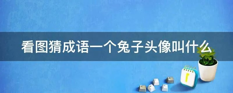 看图猜成语一个兔子头像叫什么