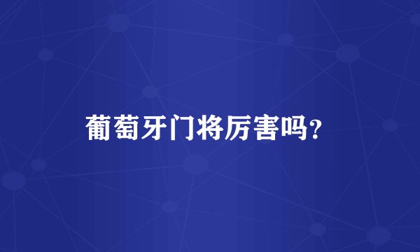 葡萄牙门将厉害吗？