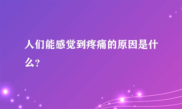 人们能感觉到疼痛的原因是什么？