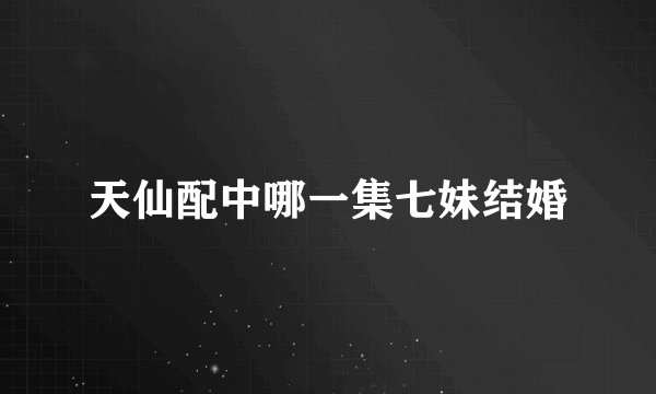 天仙配中哪一集七妹结婚