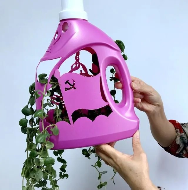 洗衣液瓶子做花盆制作方法图片