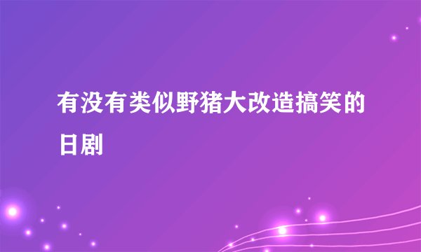 有没有类似野猪大改造搞笑的日剧