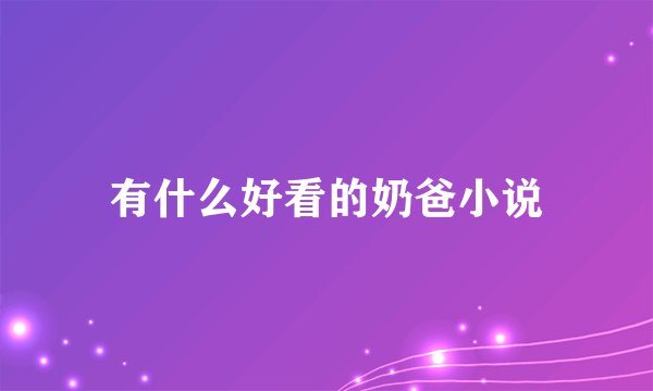 有什么好看的奶爸小说