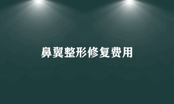 鼻翼整形修复费用