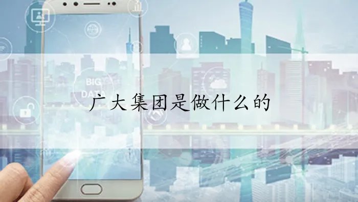 广大集团是做什么的