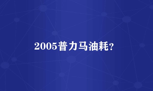2005普力马油耗？