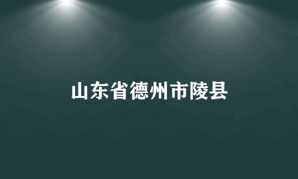 山东省德州市陵县