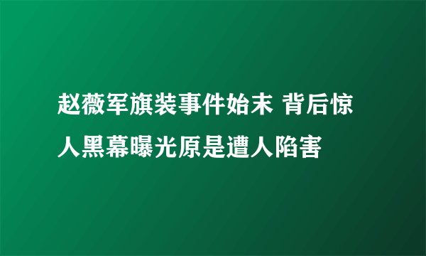 赵薇军旗装事件始末 背后惊人黑幕曝光原是遭人陷害