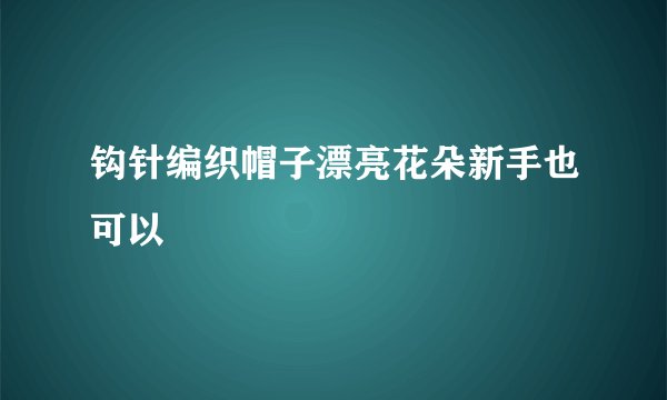 钩针编织帽子漂亮花朵新手也可以
