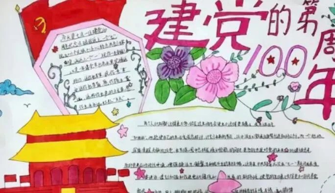2021建党100周年手抄报文字内容简单 建党100周年手抄报简短内容2021